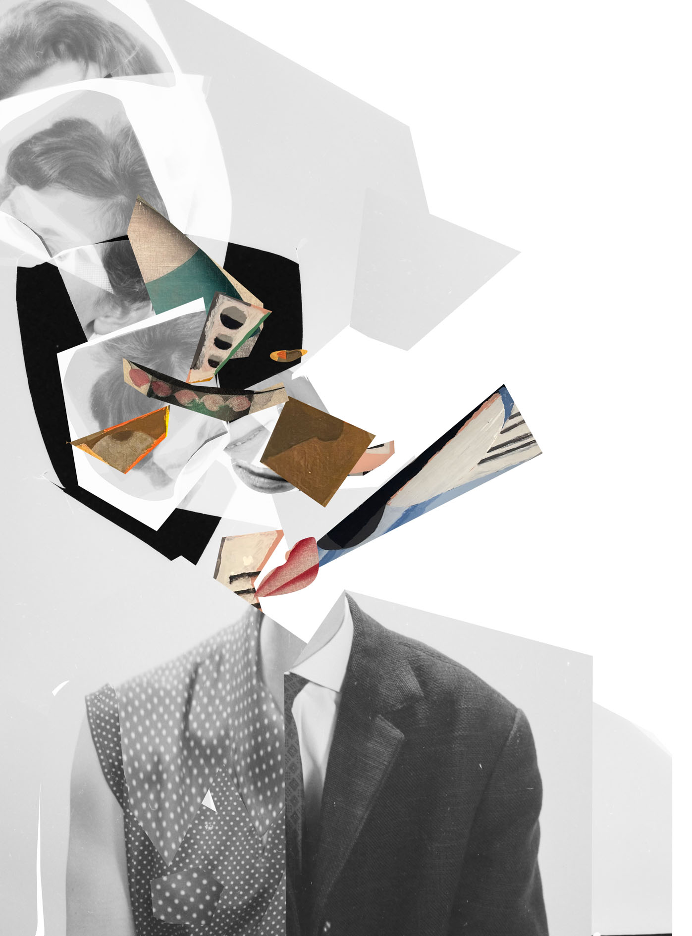 christine clinckx, collage oil on canvas photo